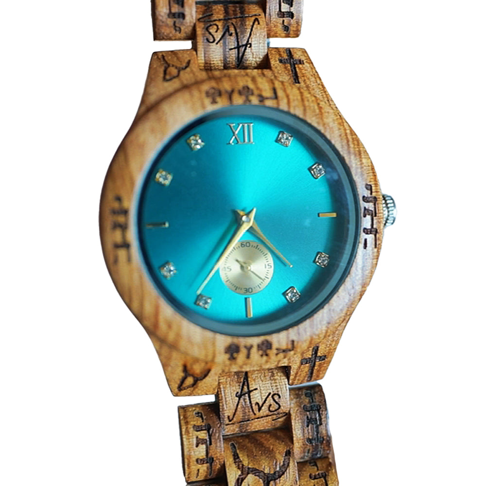 יהוה - “Aqua Genesis” - Wooden Watch by AVS